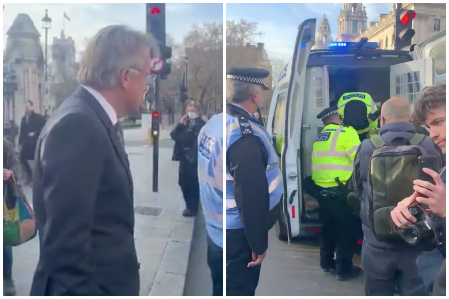 ‘You must have mothers?’ Tory MP’s fury as elderly protester arrested