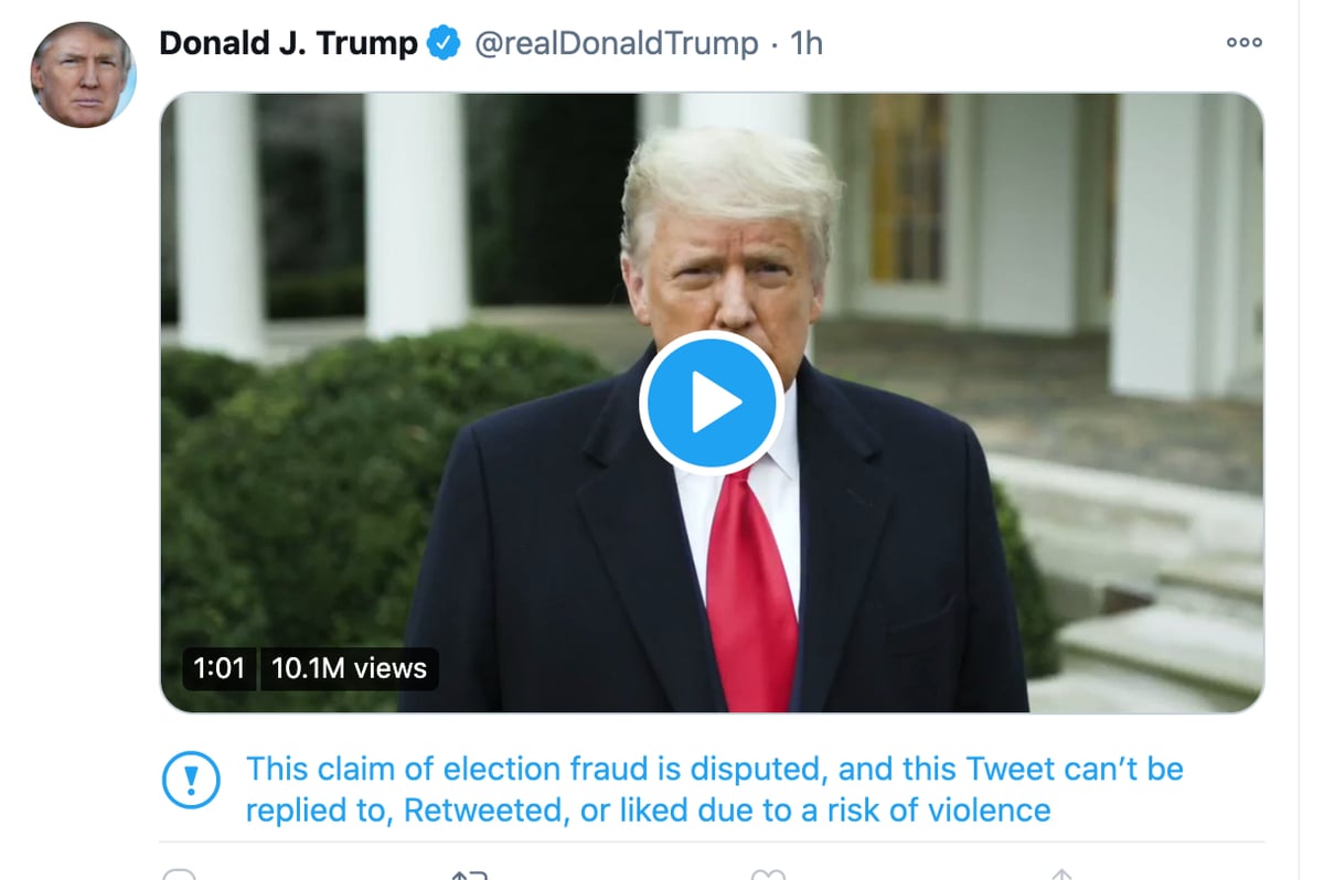 Donald Trump’s Twitter and Facebook accounts locked following posts about riots in US Capitol