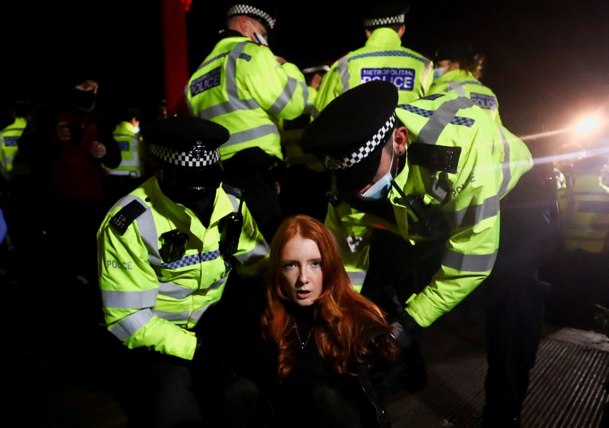 Woman arrested at Sarah Everard vigil hits out at ‘disgraceful’ police presence