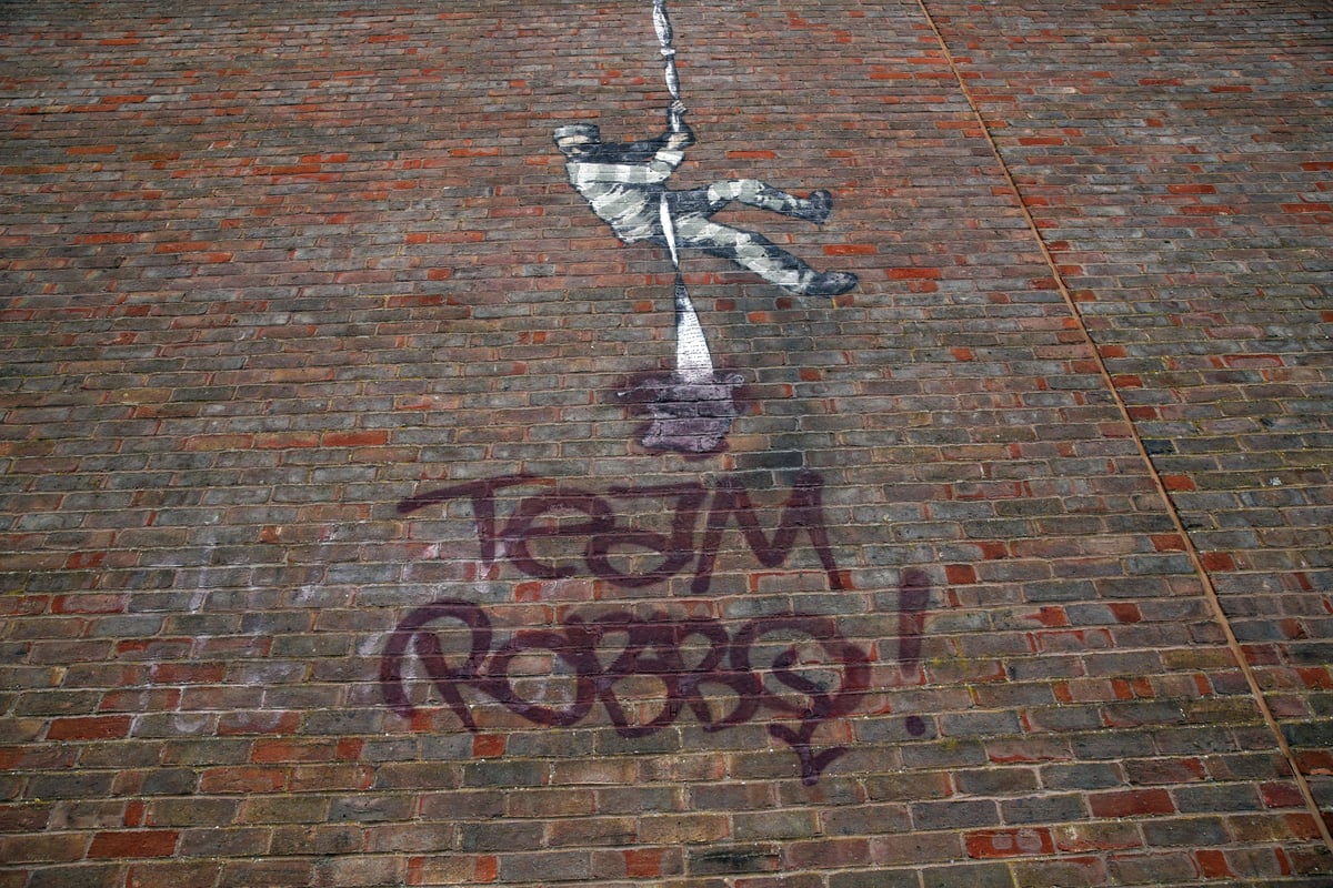 ‘Huge disappointment’ after Banksy artwork on Reading Prison defaced