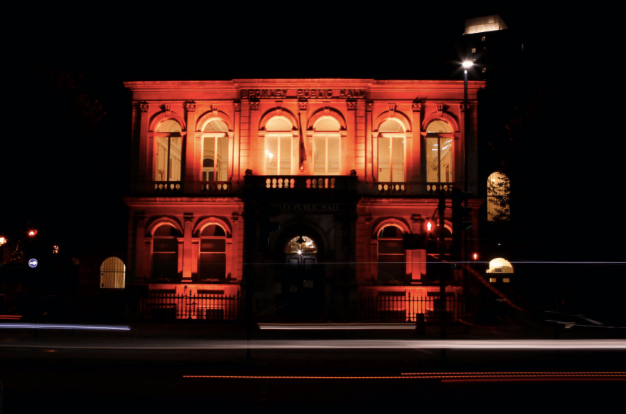 London buildings lit up orange in memory of Sarah Everard and women victims of violence