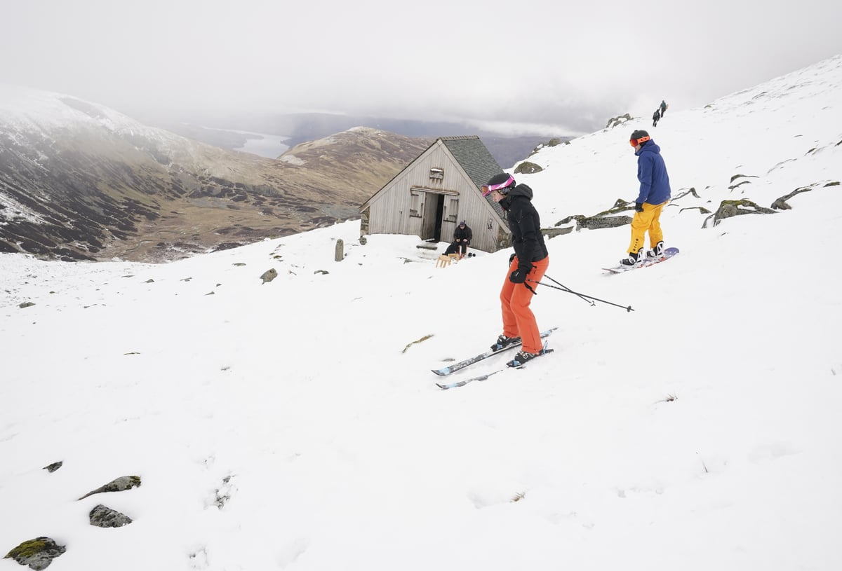 Unseasonal snow gives skiers a chance to return to the slopes