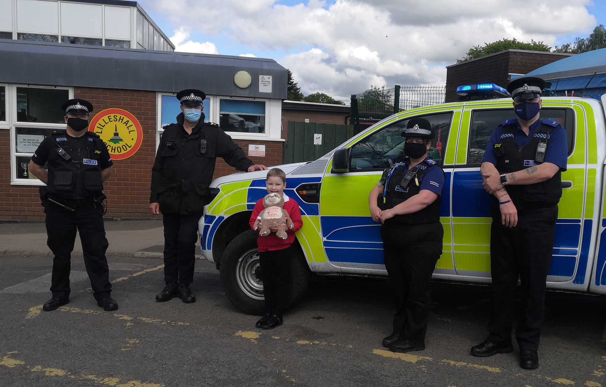 Police surprise girl who raised money for charity following organ transplant