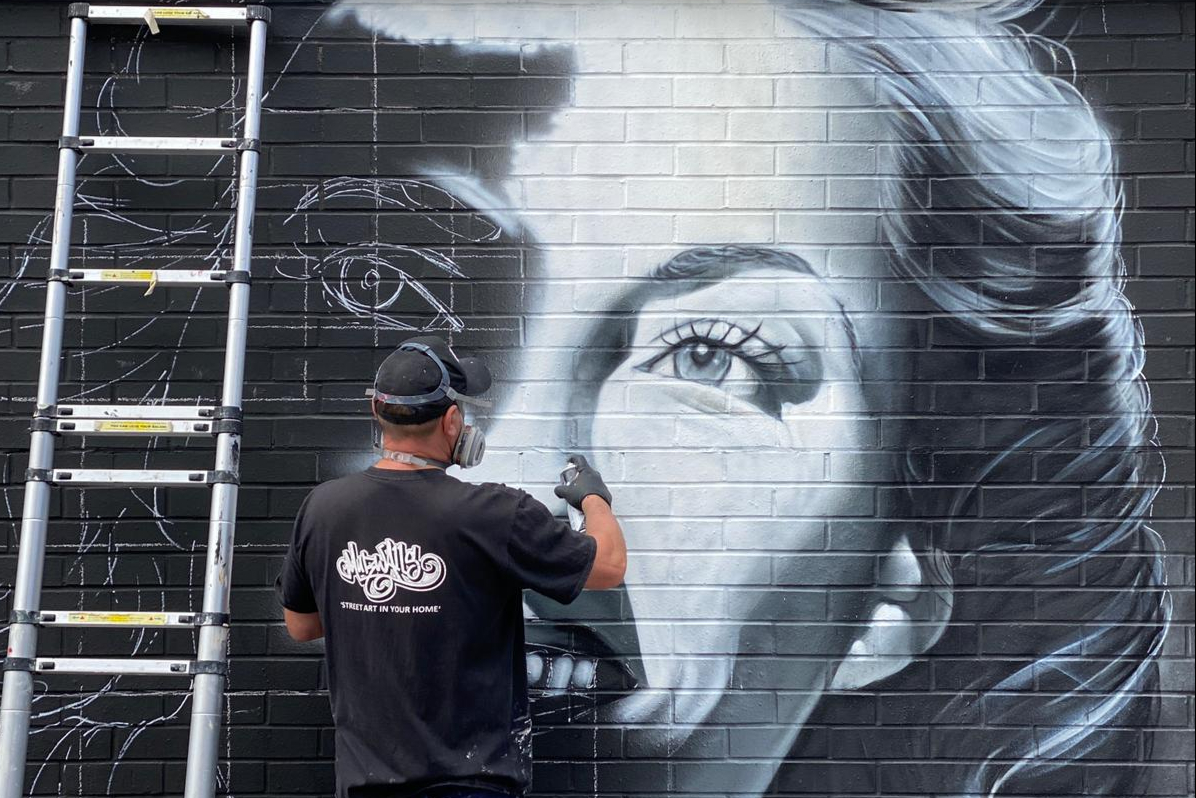 East London street art tribute to Forces Sweetheart Dame Vera Lynn