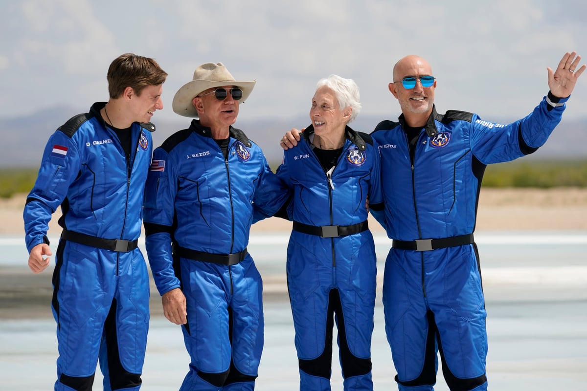 Wally Funk gives Jeff Bezos’ Blue Origin spaceflight an honest review