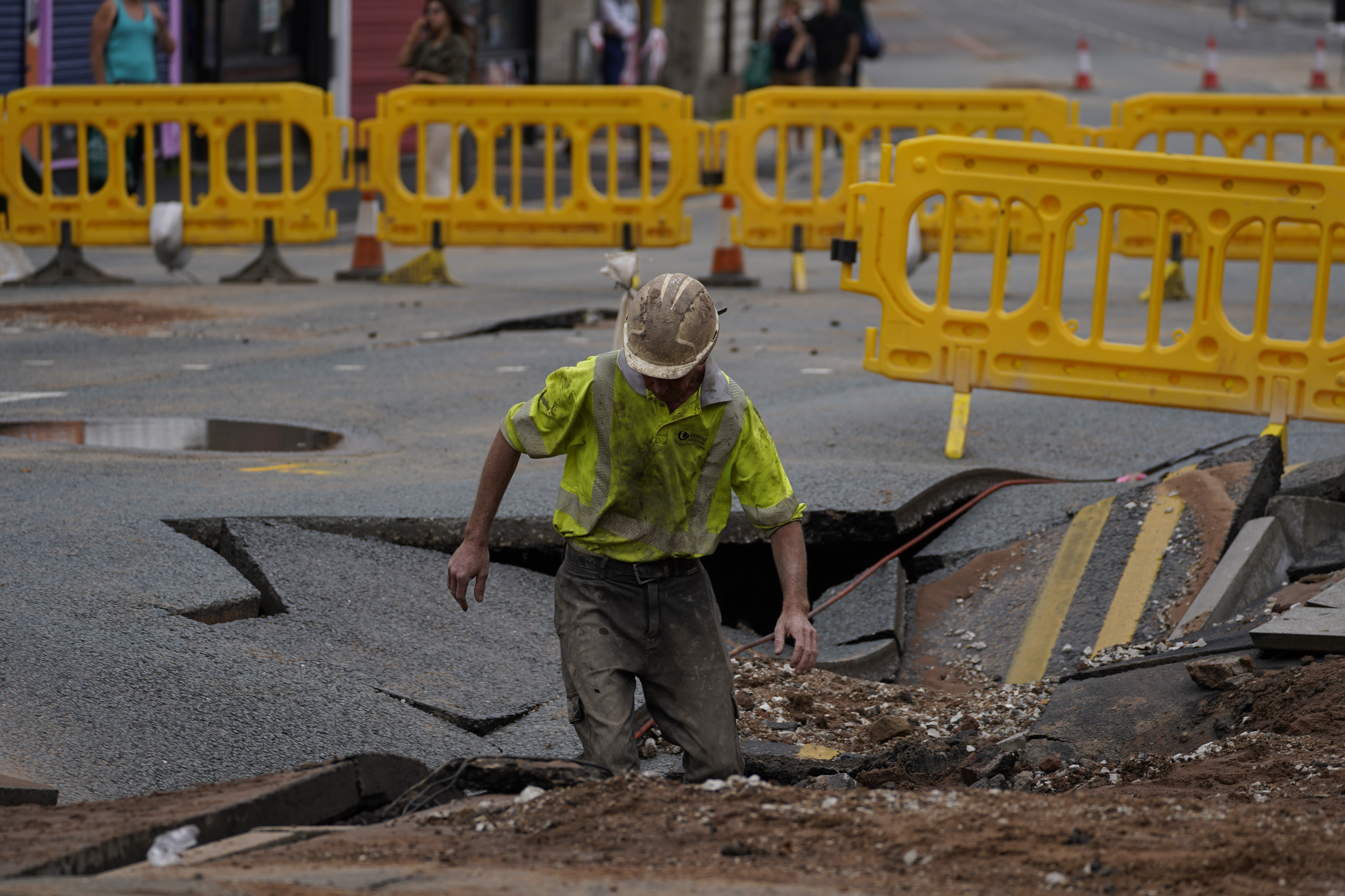 Giant sinkhole appears after water main bursts in Liverpool