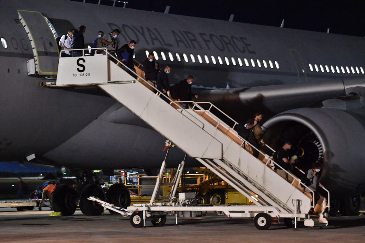 First Brits and Afghan refugees touch down in UK following evacuation