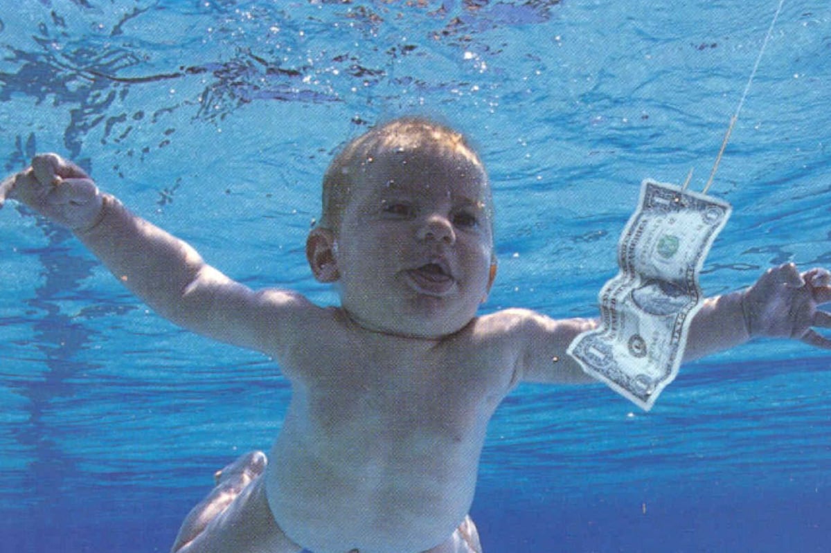 Nirvana Nevermind baby begs for 30th album cover to be censored