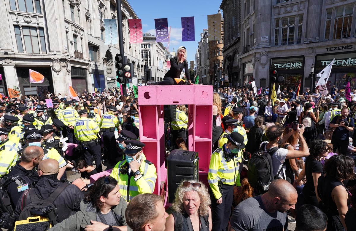Number of people arrested at XR protests nears 200 as Oxford Circus targeted