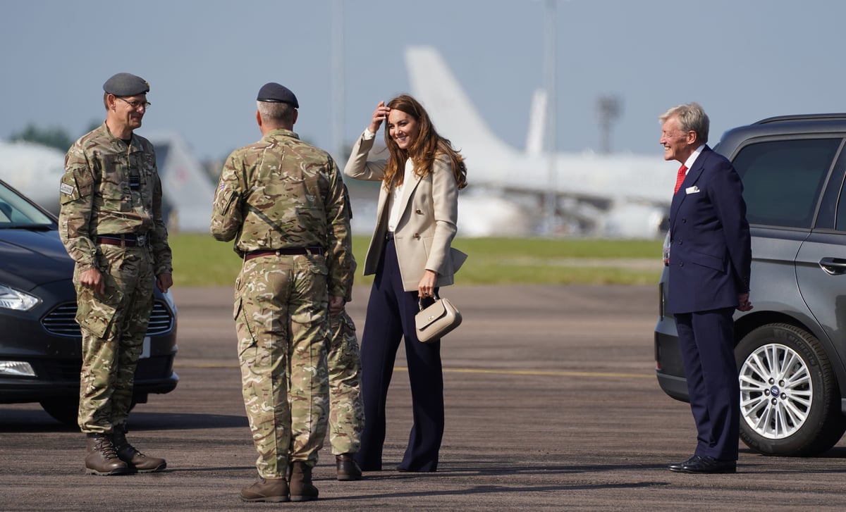 Duchess of Cambridge Kate meets Kabul evacuation heroes
