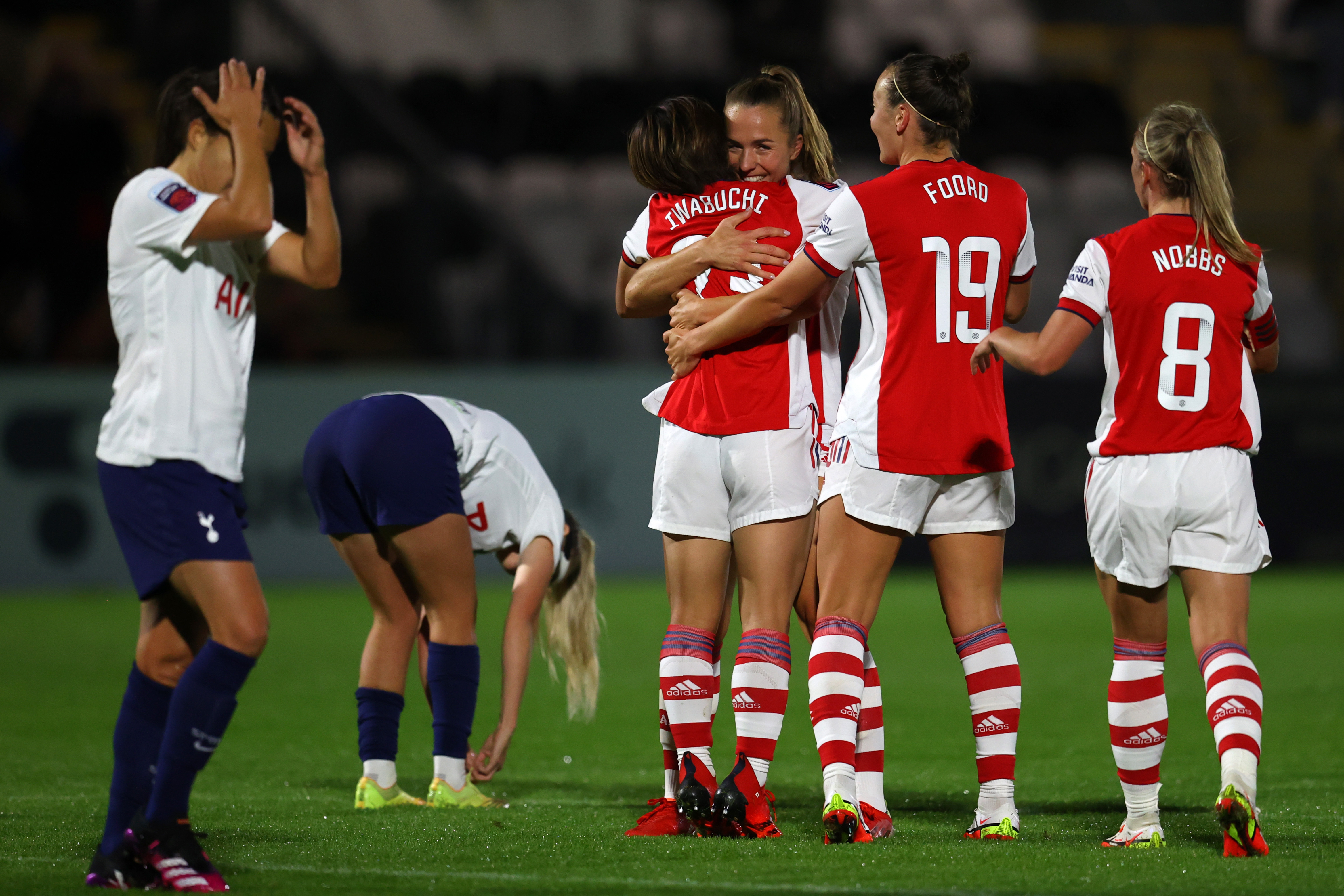 Arsenal hammer Tottenham 5-1 to reach semi-final of Women’s FA Cup