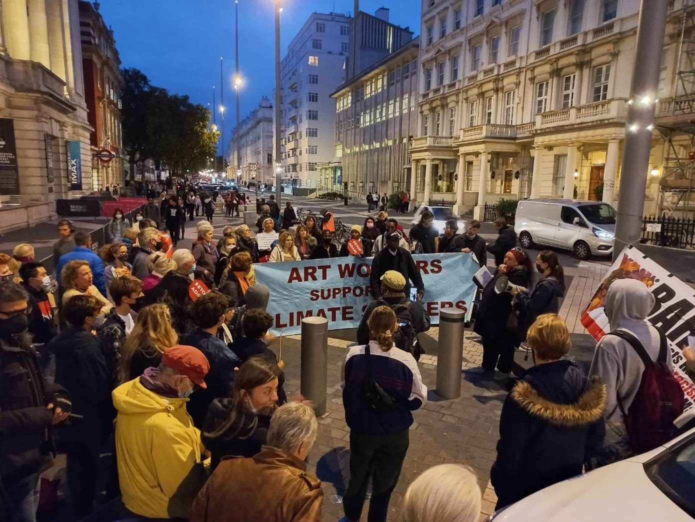 Youth climate activists stage overnight protest at Science Museum