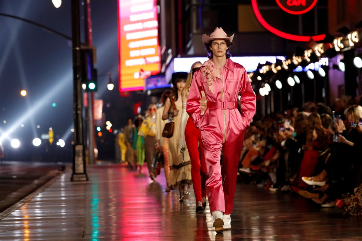 Stars take to the runway for Gucci Love Parade on Hollywood Boulevard