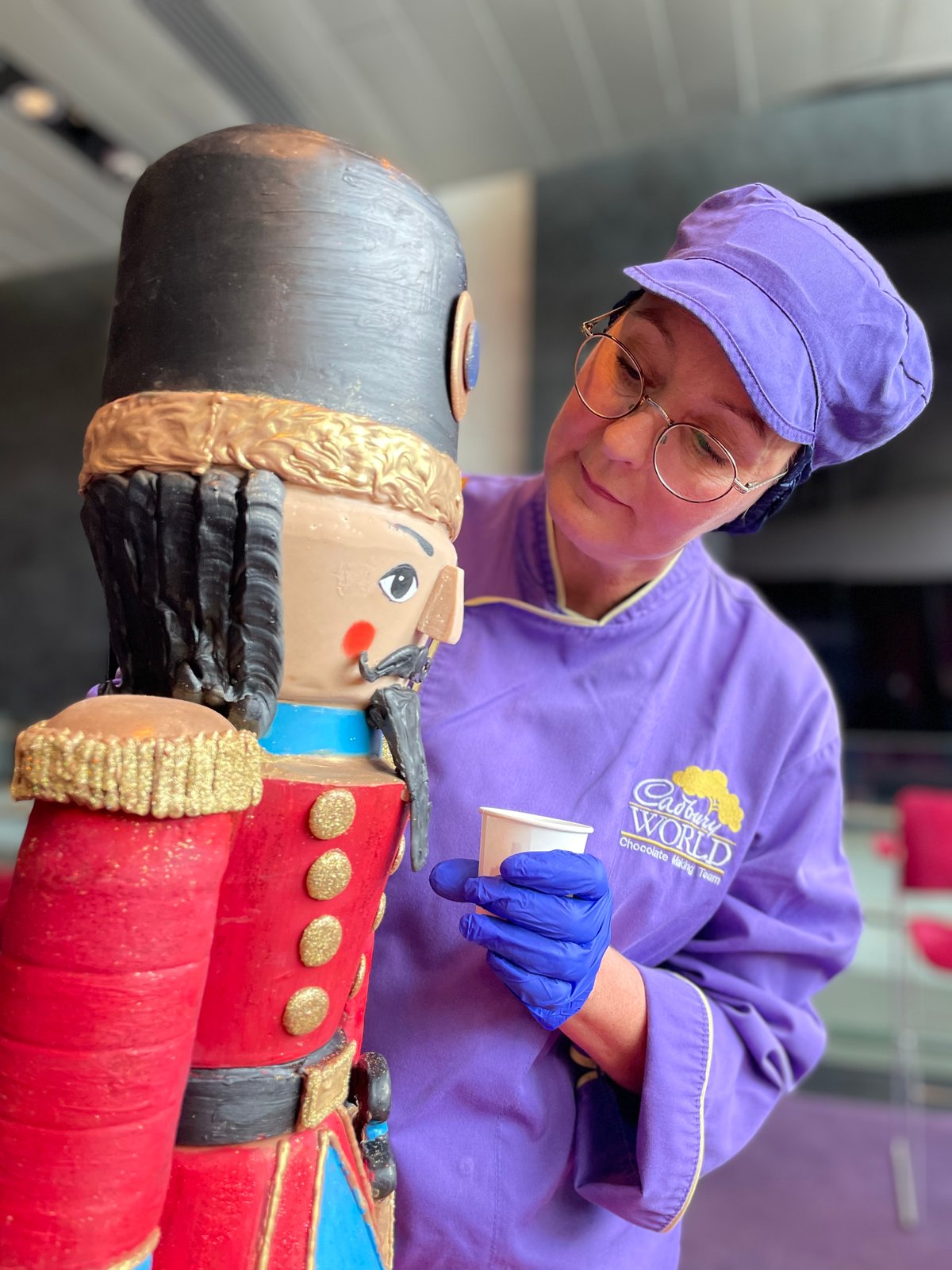 Cadbury World chocolatiers build Nutcracker model entirely out of chocolate
