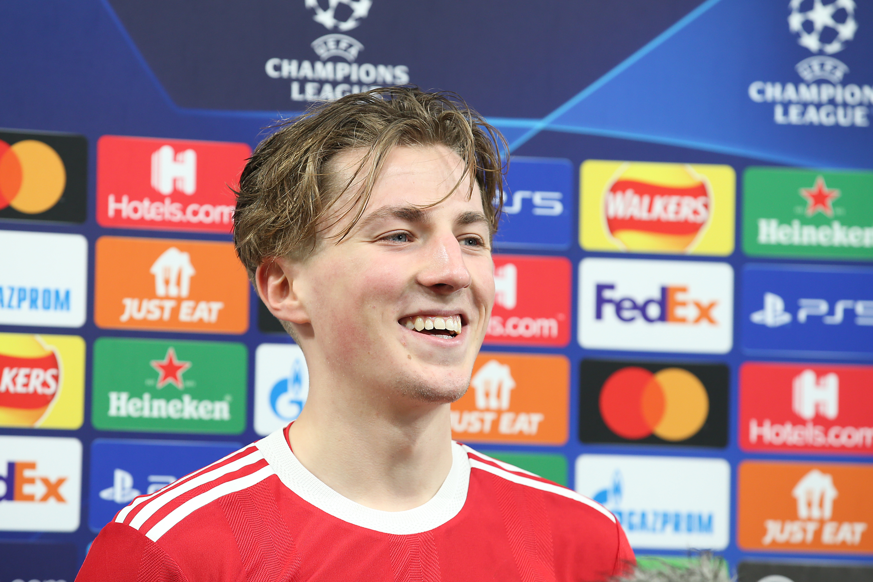Robbie Savage commentates as son Charlie makes Man United debut