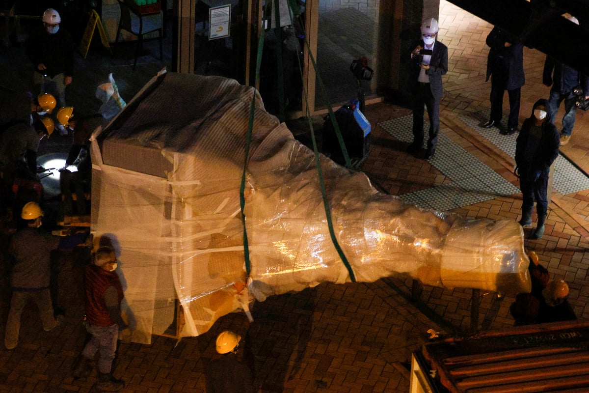 Hong Kong university removes monument to Tiananmen Square massacre
