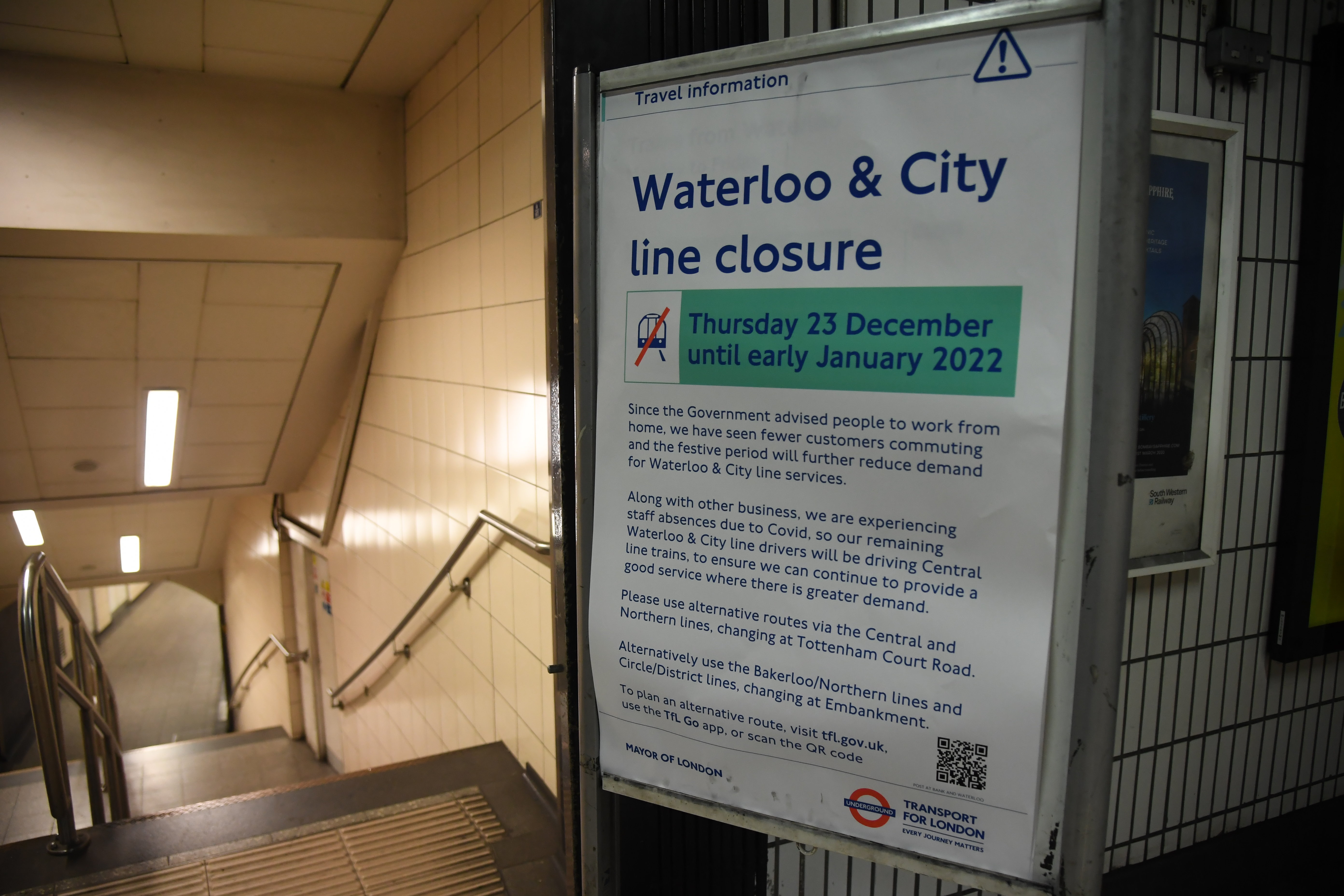 Tube line to reopen after Covid staff shortage forced closure