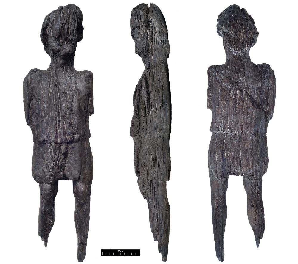 Rare Roman wooden figure uncovered by HS2 archaeologists in Buckinghamshire