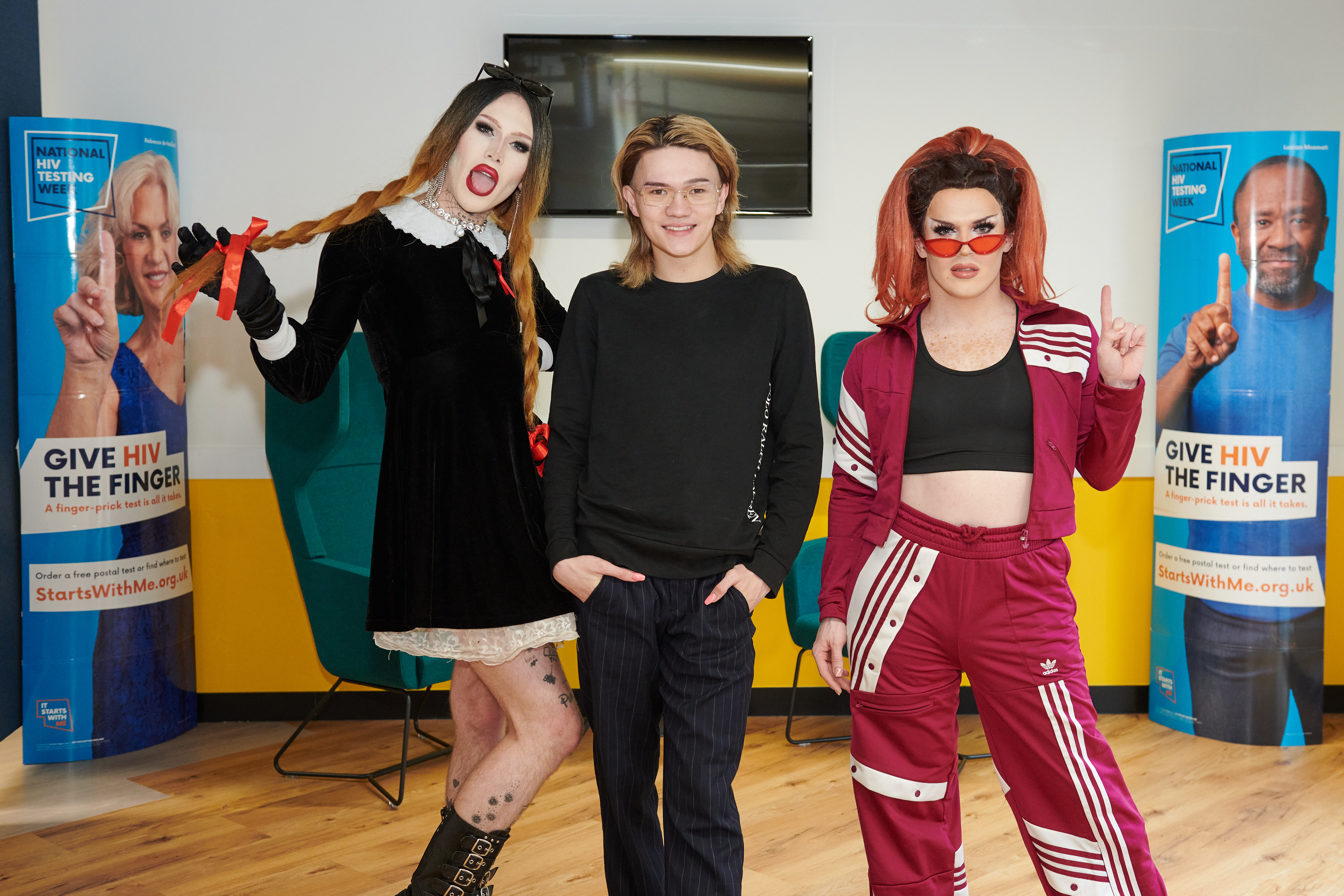 Drag Race UK stars ‘give HIV the finger’ for National HIV Testing Week