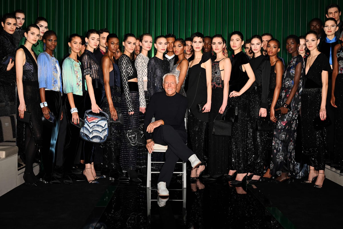 Giorgio Armani show goes silent in tribute to suffering Ukranians