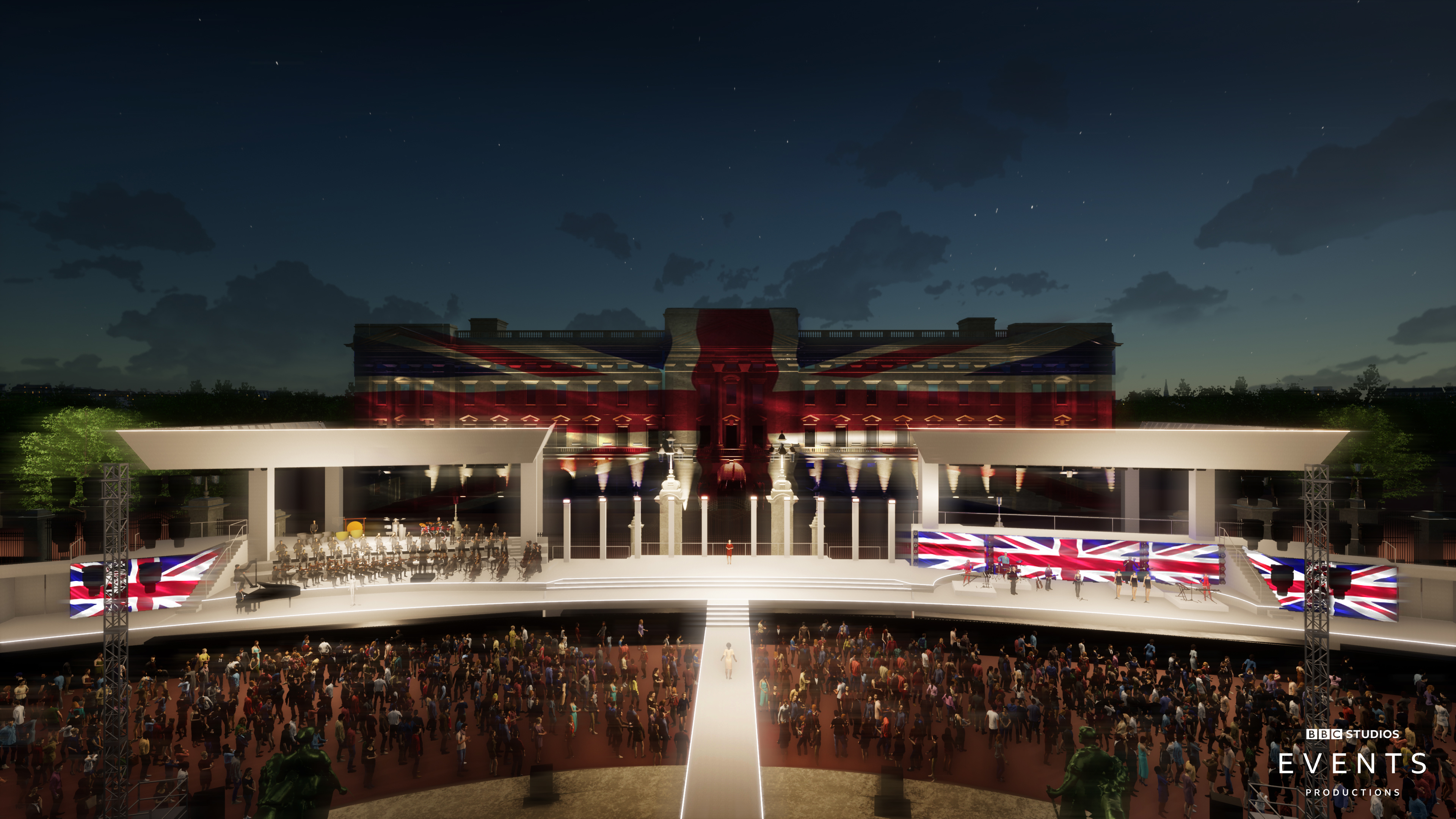 First glimpse of setting for BBC’s Party at the Palace unveiled