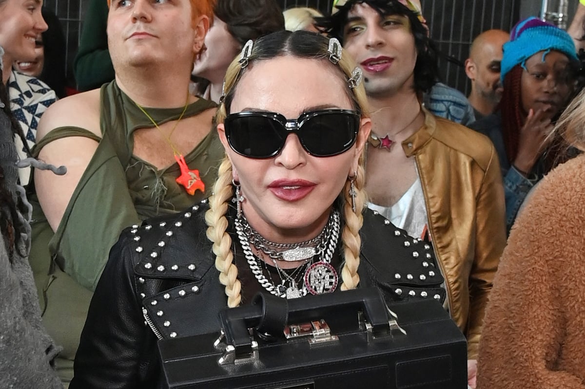 Madonna makes surprise appearance at Central Saint Martins fashion show 