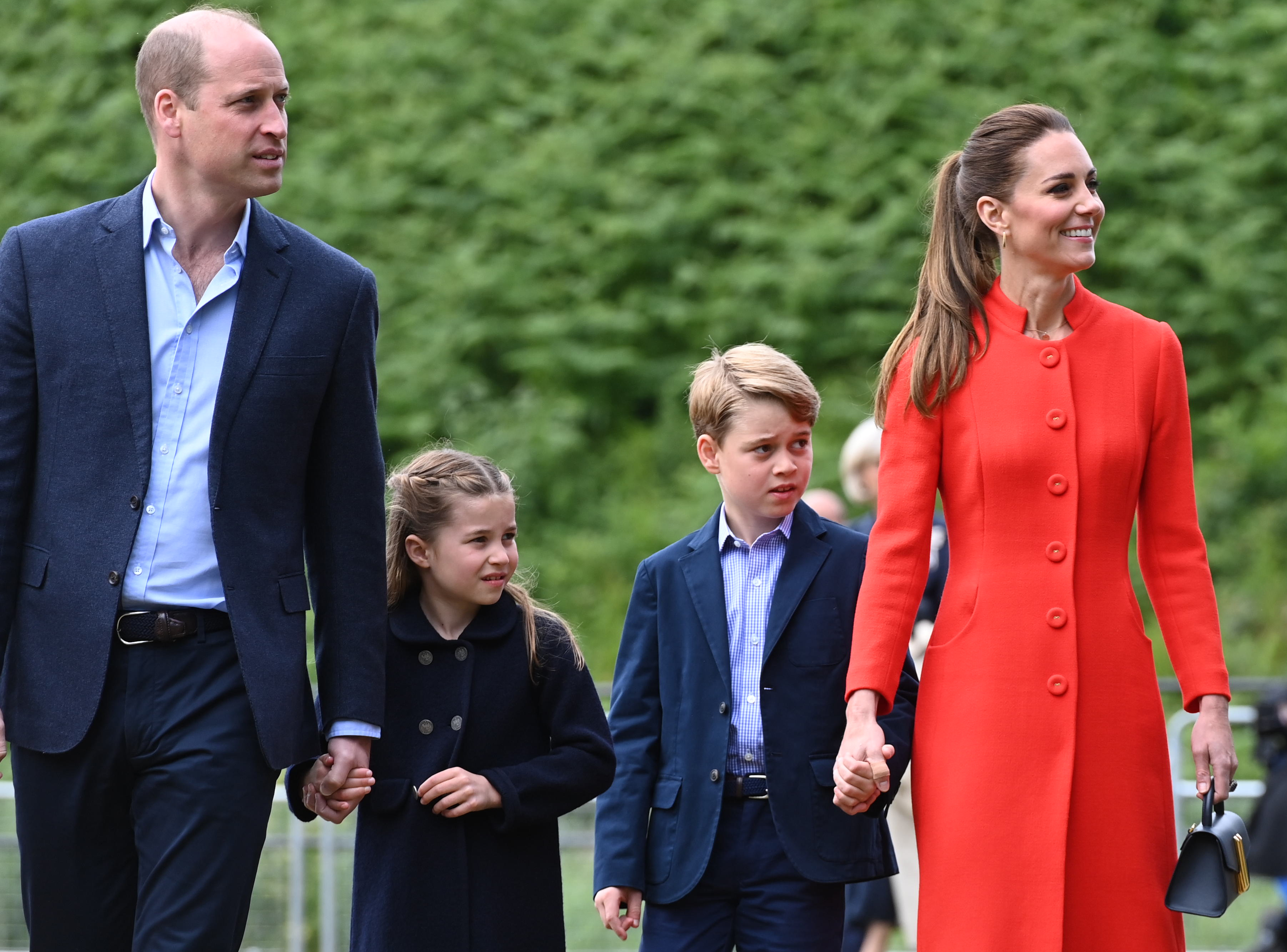 George and Charlotte make surprise appearance in Cardiff 