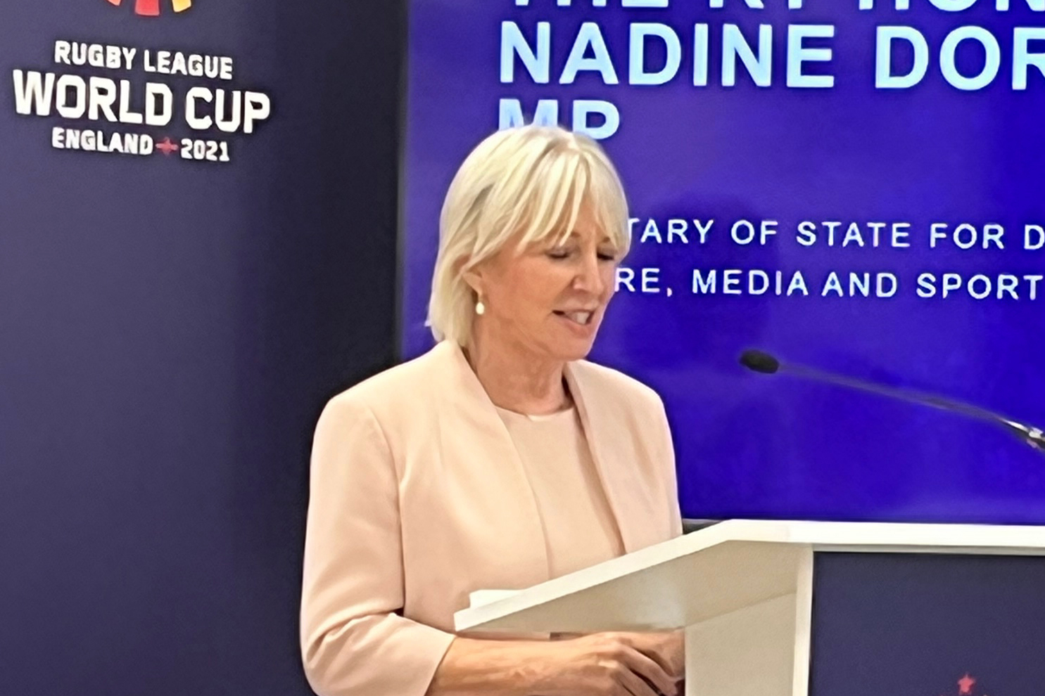 ‘That 2003 drop goal’ - Dorries confuses rugby codes in speech gaffe