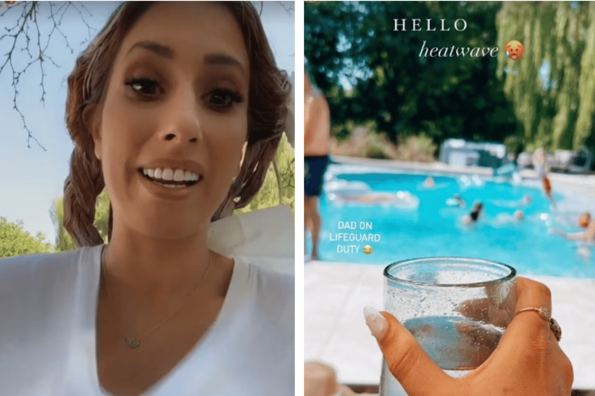 Stacey Solomon turns pool into the ‘village lido’ after school cancelled in heatwave