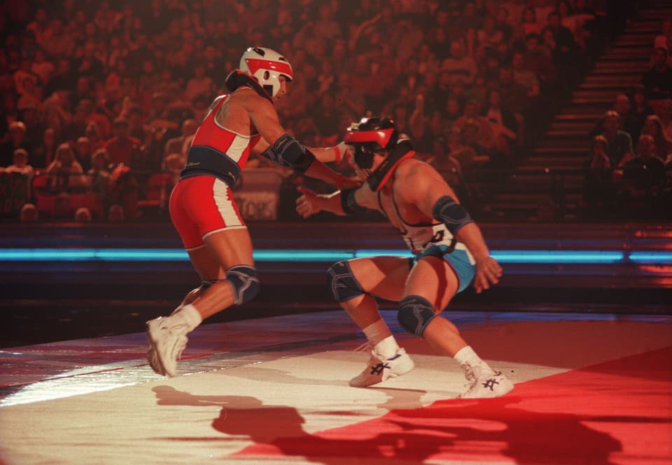 TELEVISION PROGRAMME....GLADIATORS - THE SUPREME CHAMPION 
on Saturday 11 December 1999.
Contender Mark Everitt battles it out with Gladiators ACE in tonight's show.