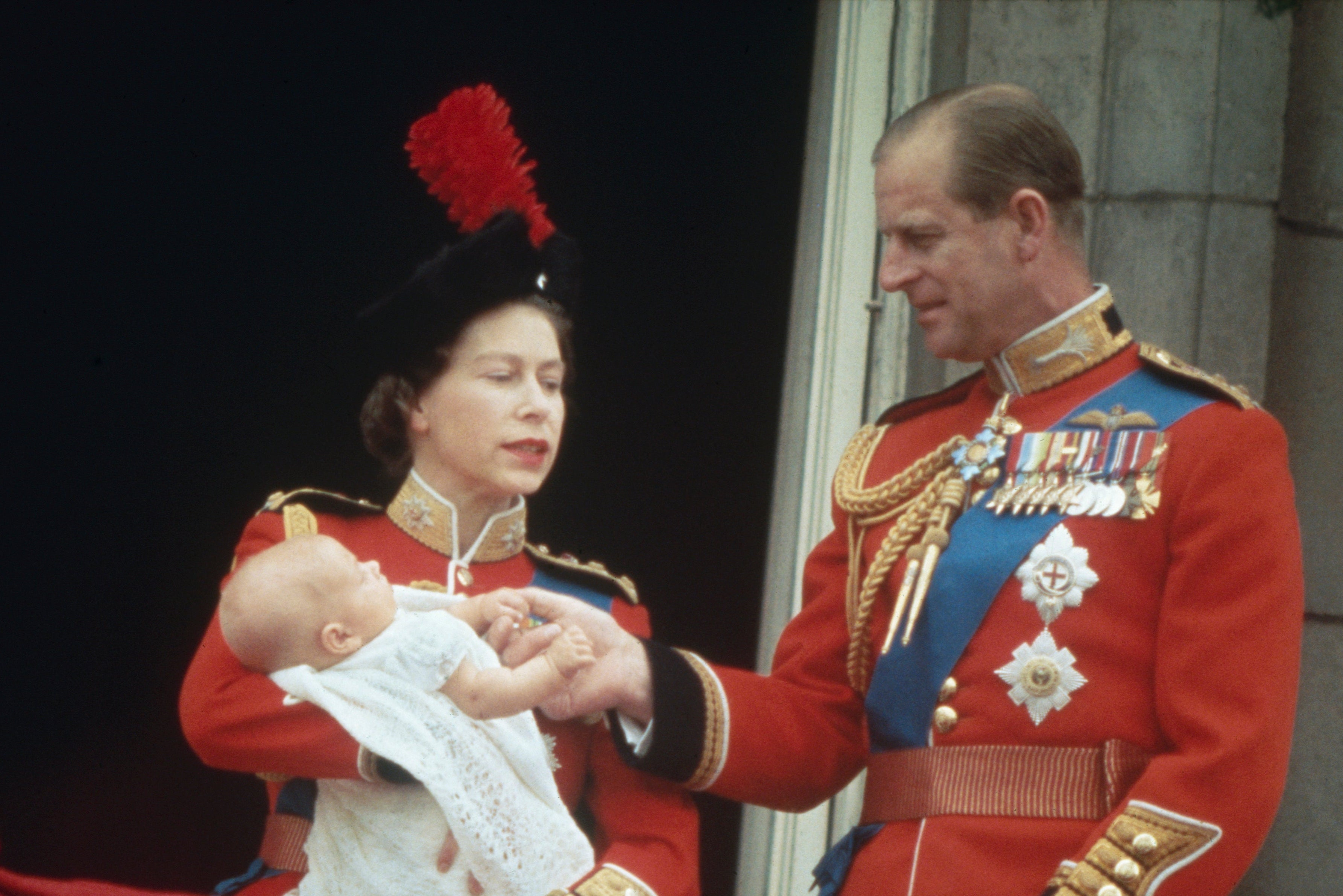 Queen, Prince Philip And Baby Edward