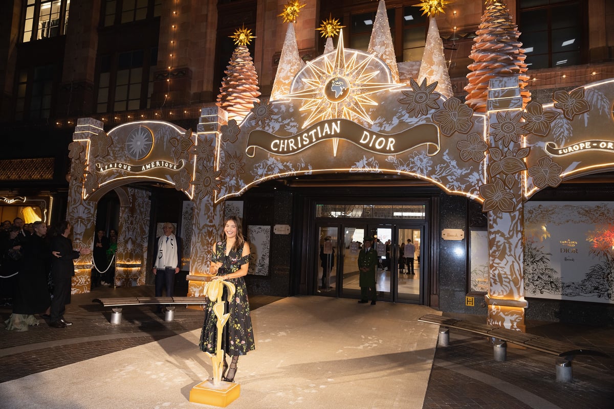 Emma Raducanu switches on Harrods Dior Christmas lights
