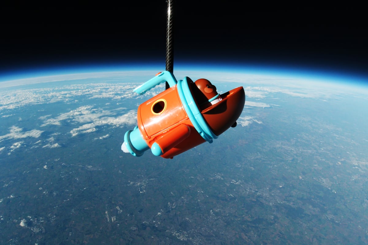 Hey Duggee rocket toy makes cosmic journey to beyond Earth’s atmosphere