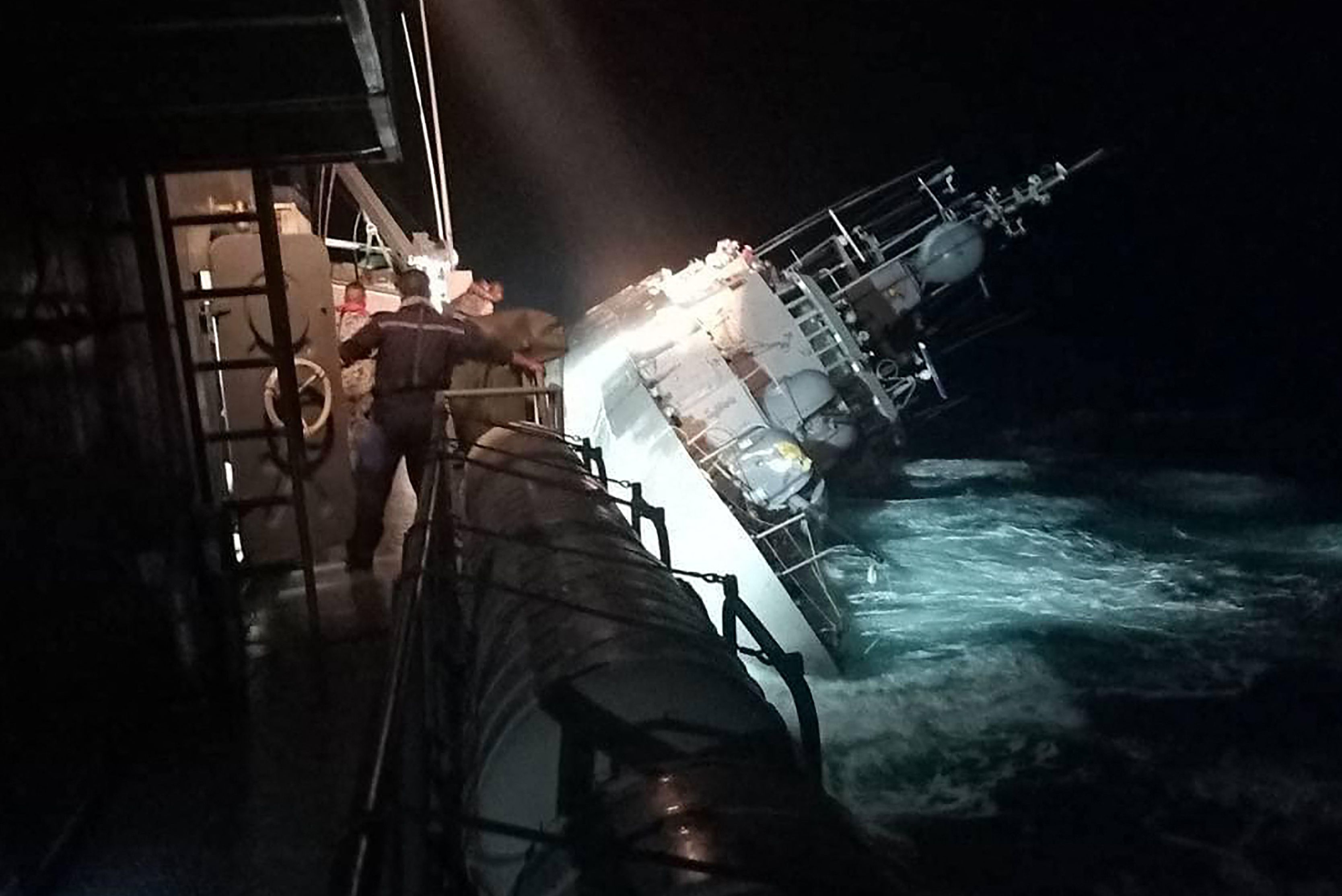 Dozens of sailors missing after Thai Navy warship capsizes in storm
