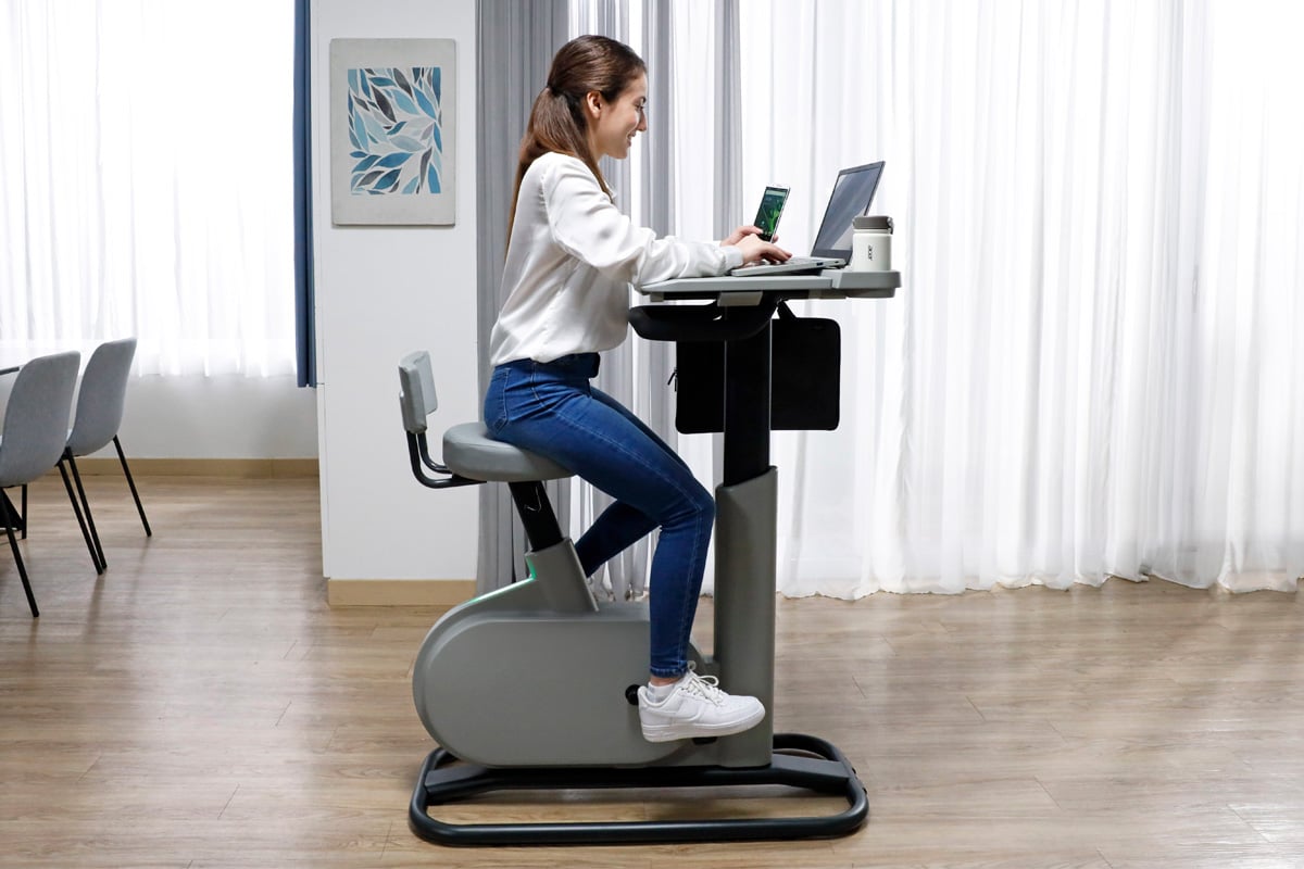 An eKinekt bike desk could help you save on energy bills and gym memberships