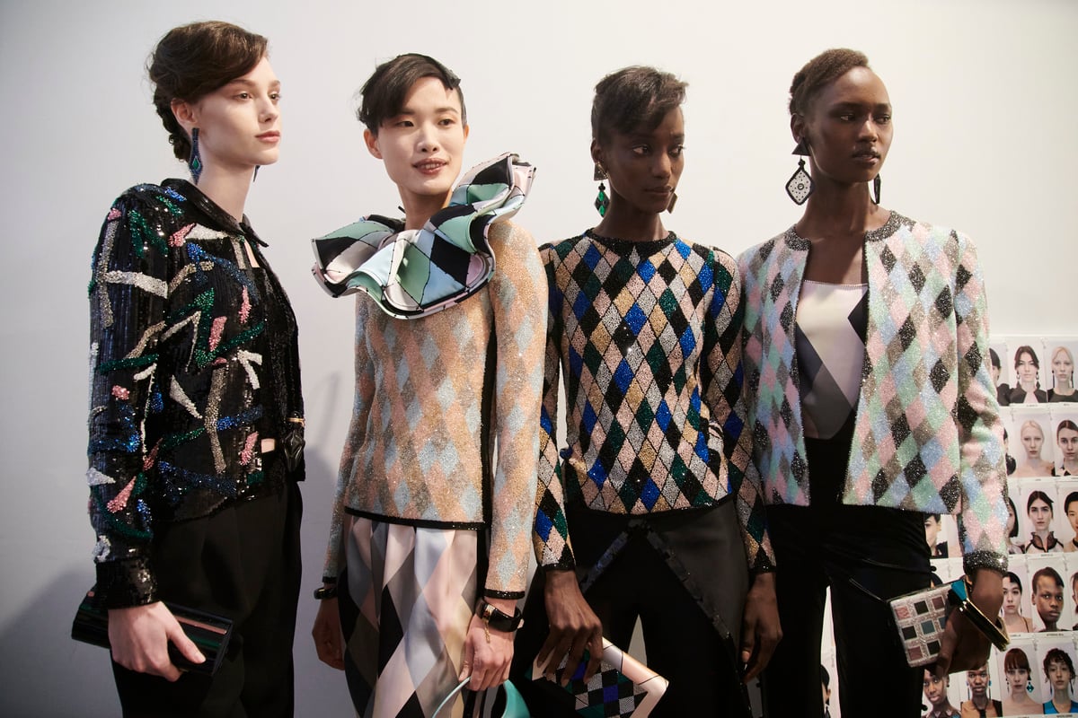 Haute harlequins hit the runway at Armani Privé couture show 