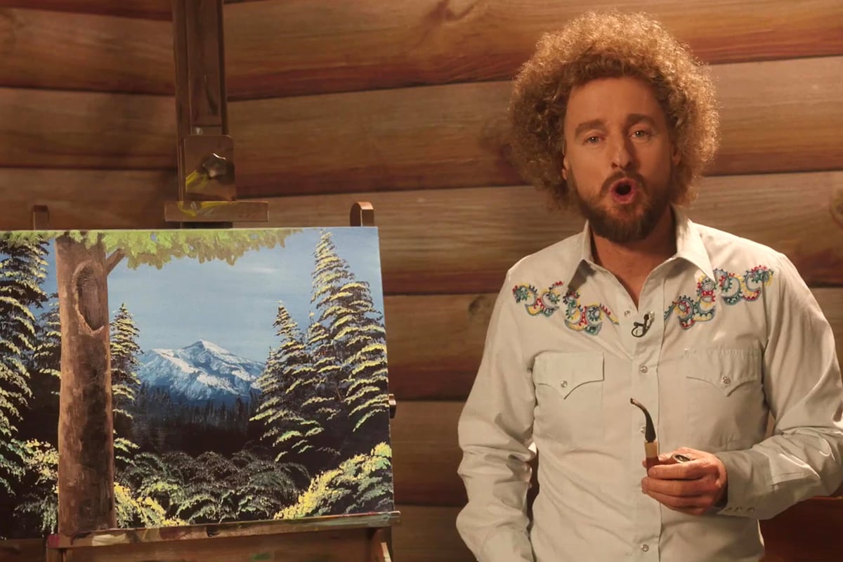 Owen Wilson channels US artist Bob Ross in trailer for upcoming film Paint