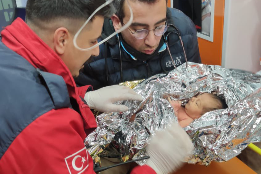 Baby pulled alive after spending half its life under rubble of Turkey earthquake 