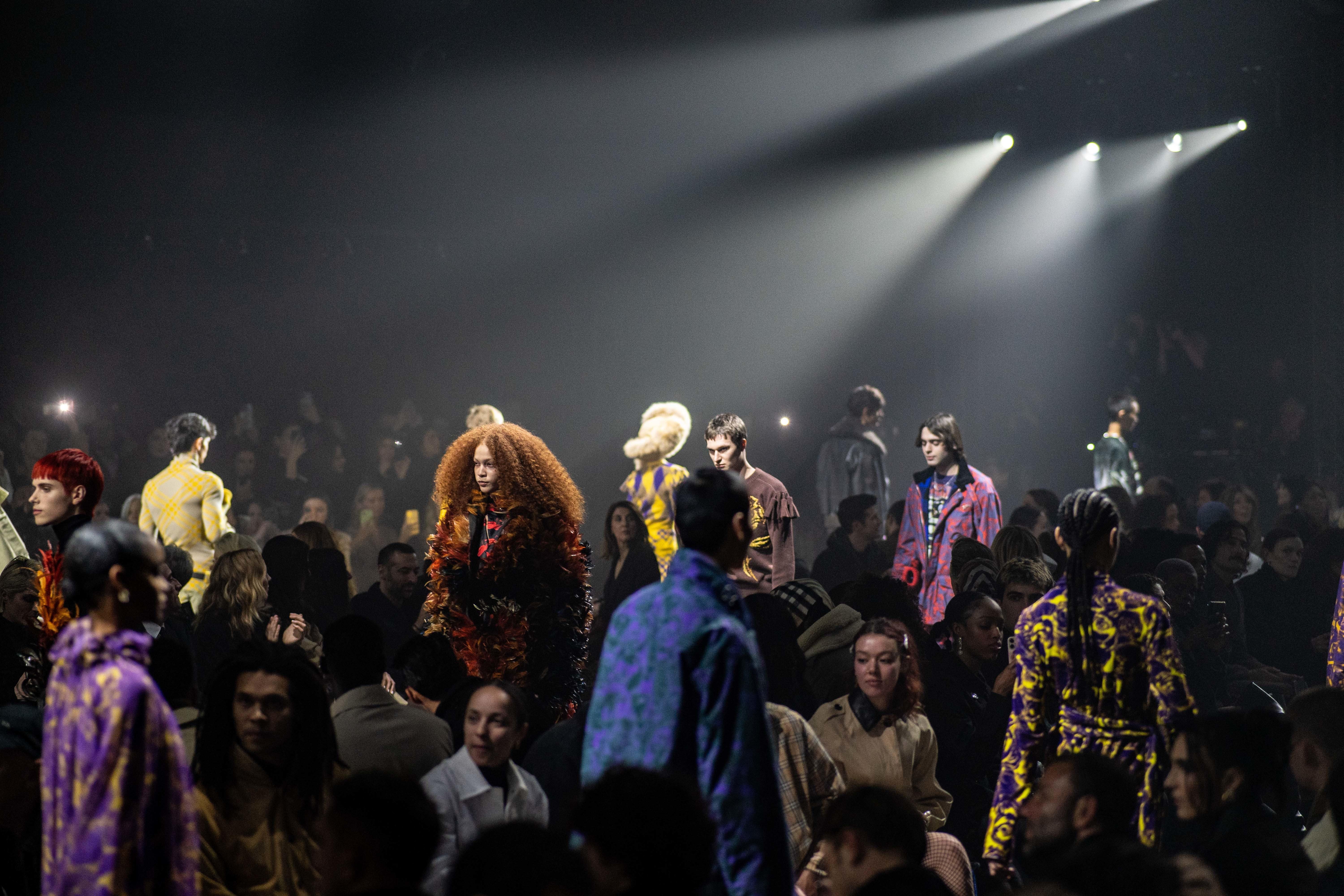 Celebrities on front row as Daniel Lee presents debut collection for Burberry