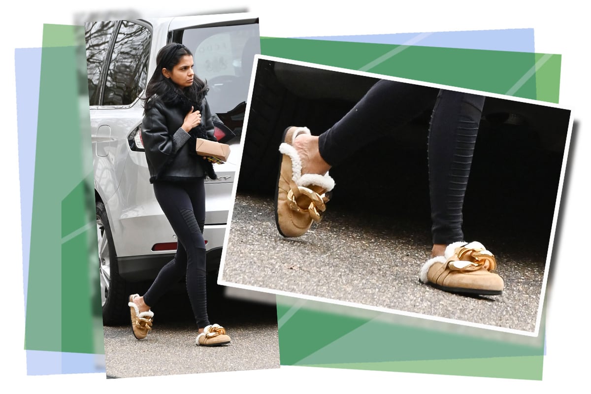 Akshata Murthy’s £570 JW Anderson school-run slippers