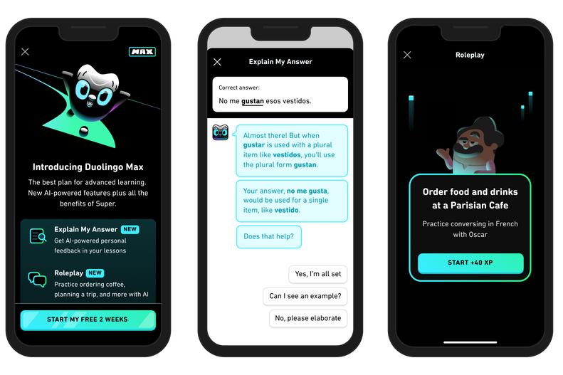 Duolingo Max offers AI tutoring for £20 a month