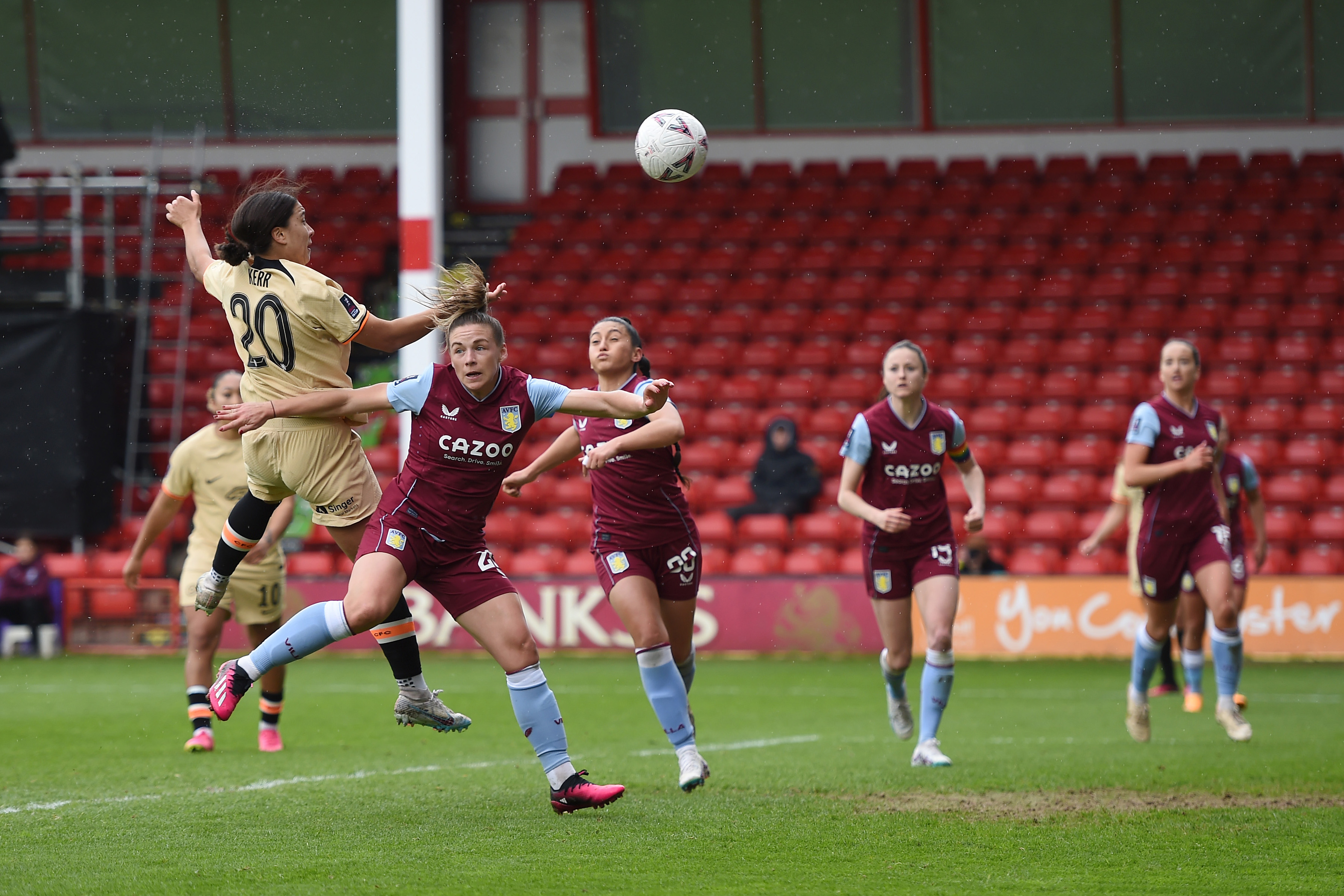 Kerr heads winner as Chelsea beat Villa to reach Women’s FA Cup Final