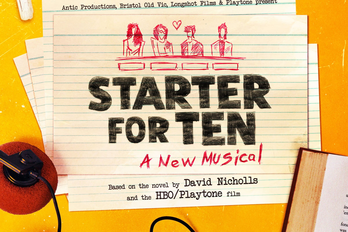 Musical based on David Nicholls book Starter For Ten to premiere next spring