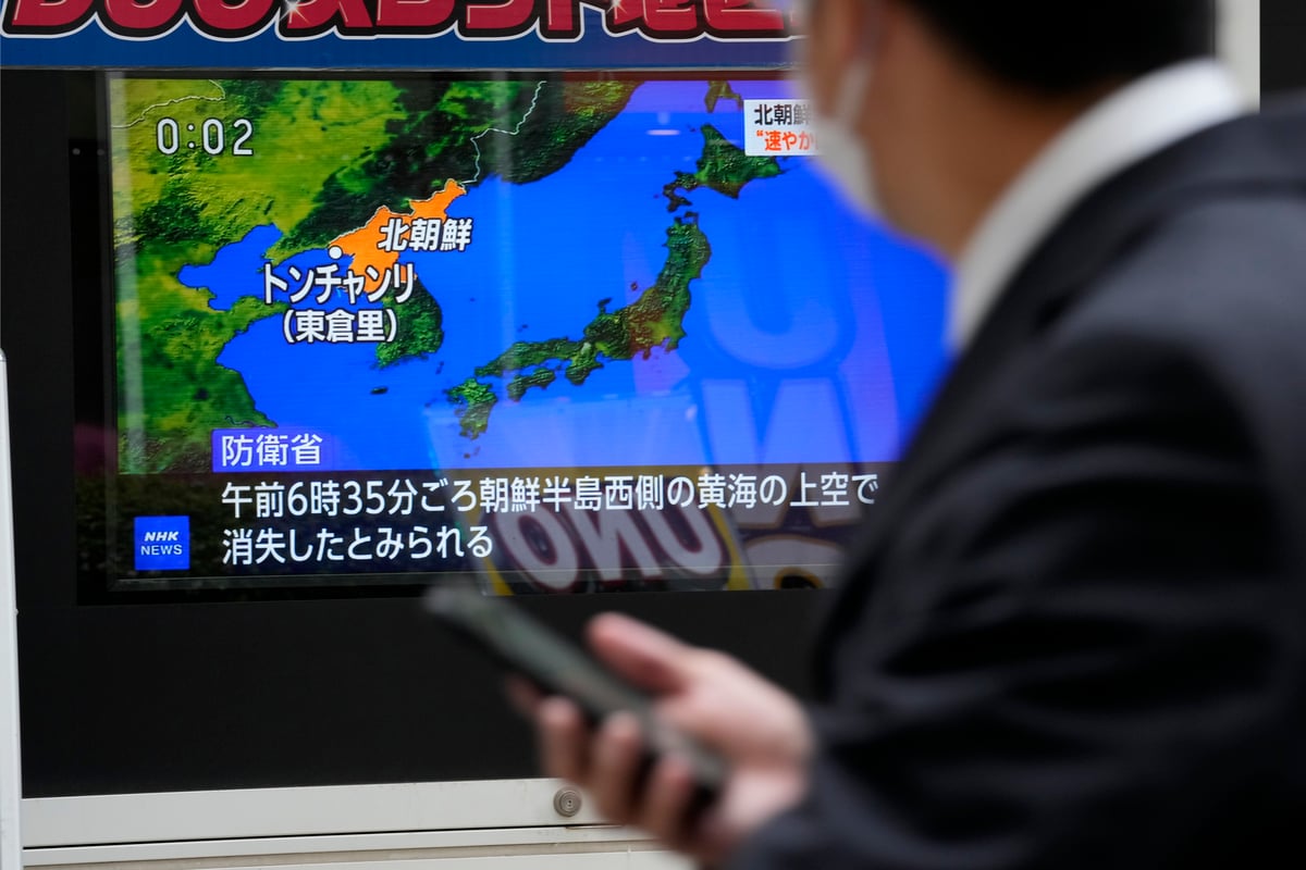 North Korea fails attempt to launch first spy satellite into space