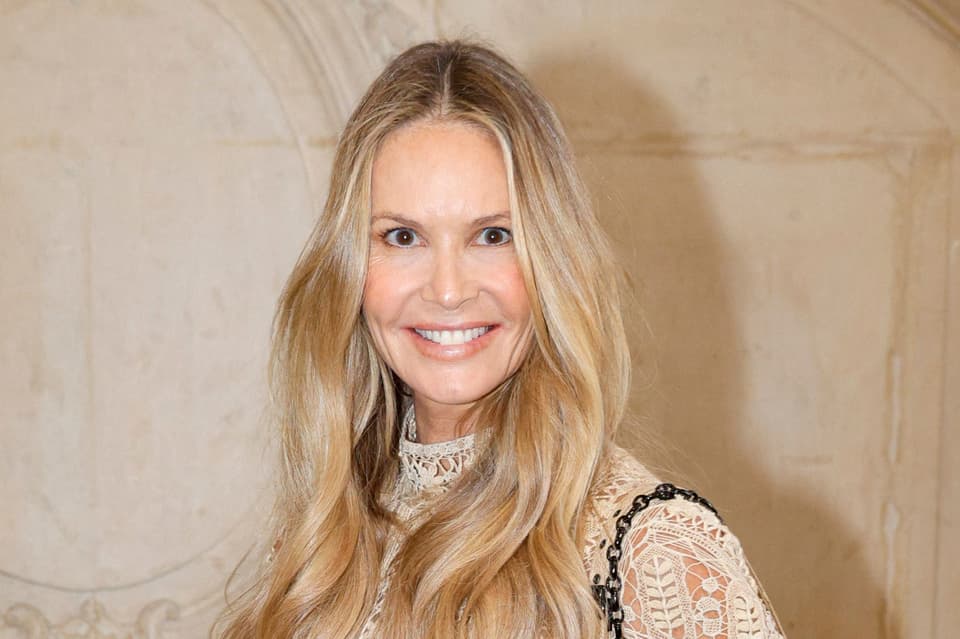 Former Australian model and actress Elle Macpherson poses during a photocall prior to the Christian Dior Women's Haute Couture Fall - Winter 2023 collection during a fashion show as part of the Fashion Week in Paris on July 4, 2022. (Photo by Geoffroy Van der Hasselt / AFP) (Photo by GEOFFROY VAN DER HASSELT/AFP via Getty Images)