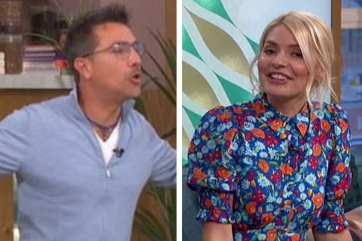 Holly Willoughby squirms as Gino D’Acampo jokes about Phillip Schofield on This Morning