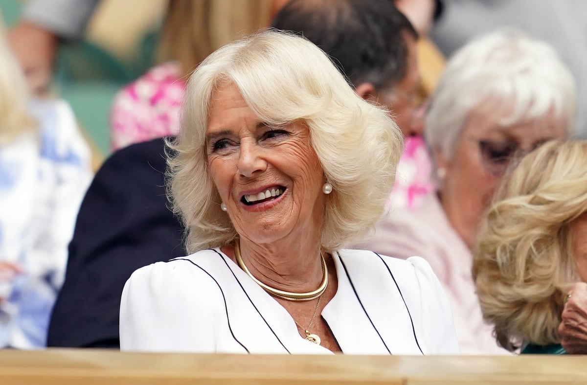 Queen Camilla meets ball boys and girls plus former British number one Johanna Konta at Wimbledon