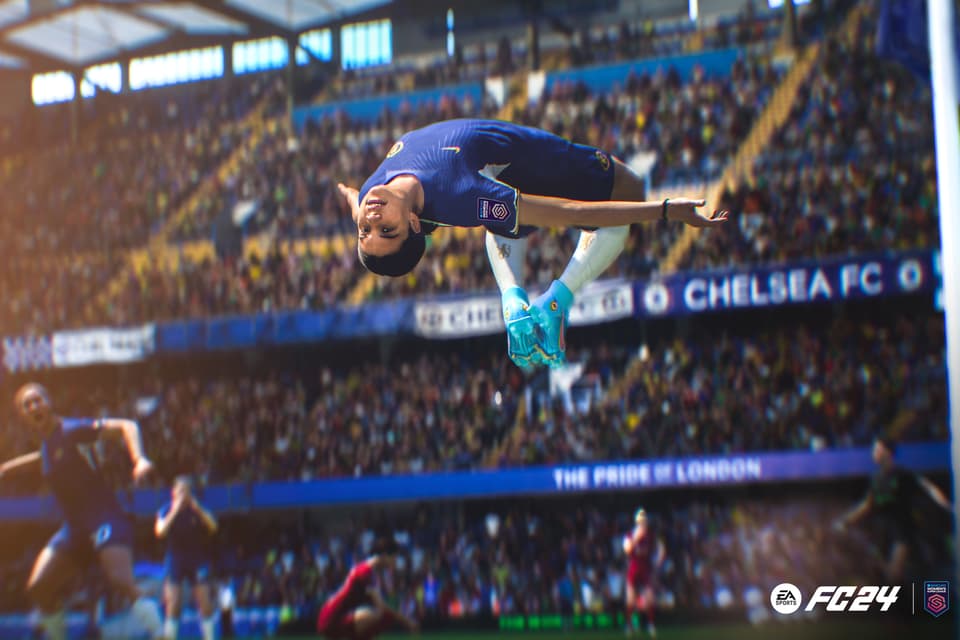 Sam Kerr celebrates a goal in EA Sports FC24