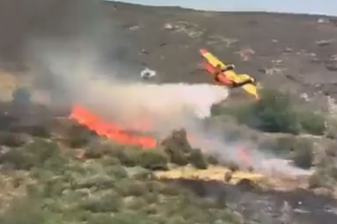 Two pilots die as firefighting plane crashes in southern Greece