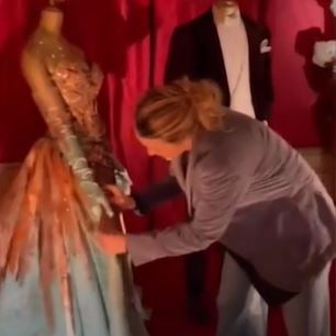 Blake Lively hops Kensington Palace ropes to fix display of 2022 Met Gala gown
